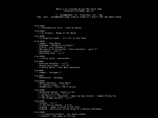 musicLog screenshot