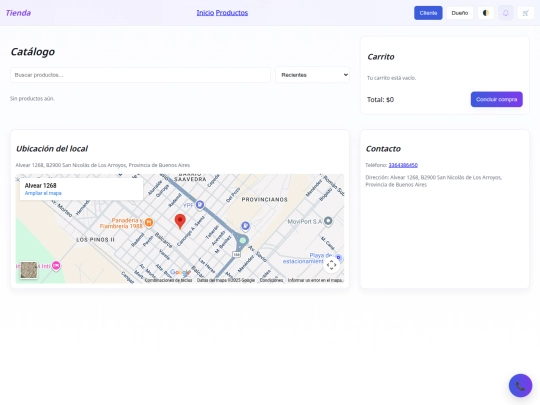 tienda screenshot