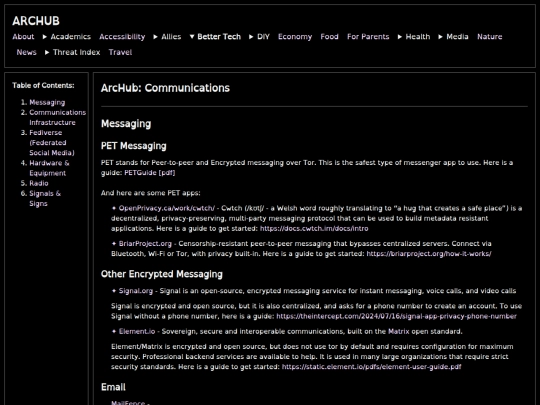 communications screenshot