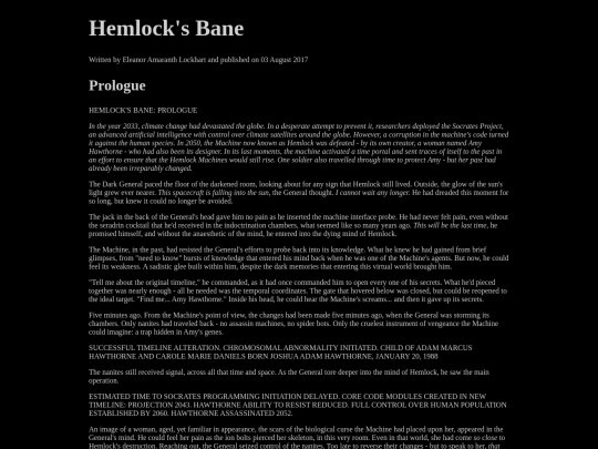Hemlock's Bane Prologue screenshot