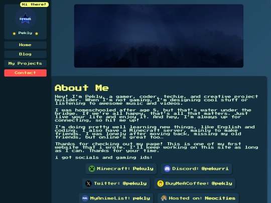 about-me screenshot