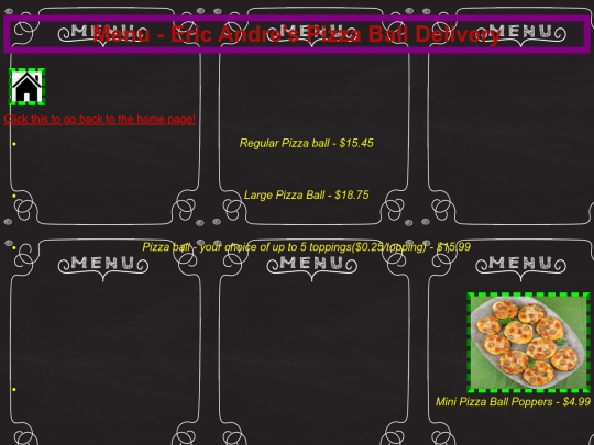 menu screenshot