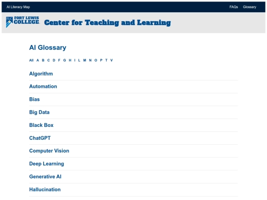 glossary screenshot