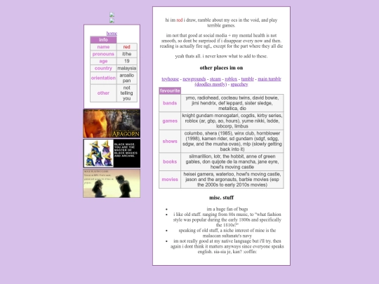 info screenshot