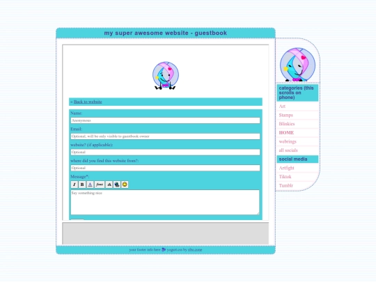 guestbook screenshot