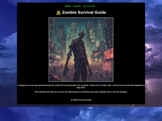 ClassOf2029/Projects/Survival_Website screenshot