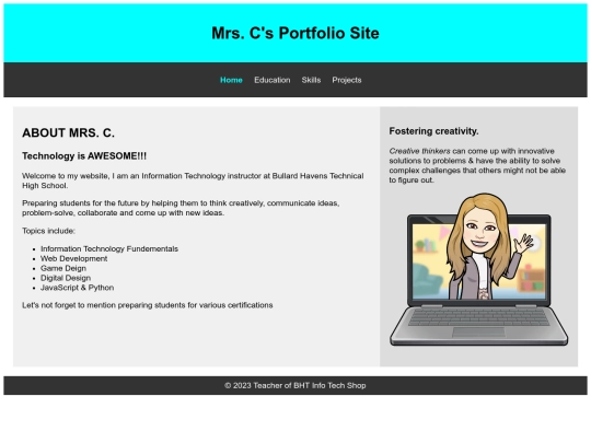 MrsCPortfolio screenshot
