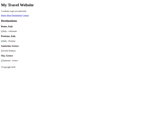 WEB-DESIGN/5-Example Site/travel site/destinations screenshot