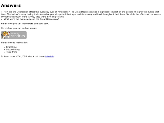 answers screenshot
