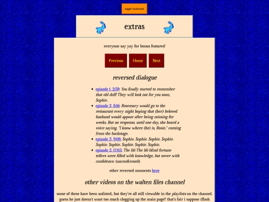 extras screenshot