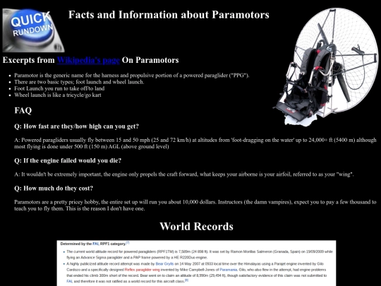 paramotorinfo screenshot