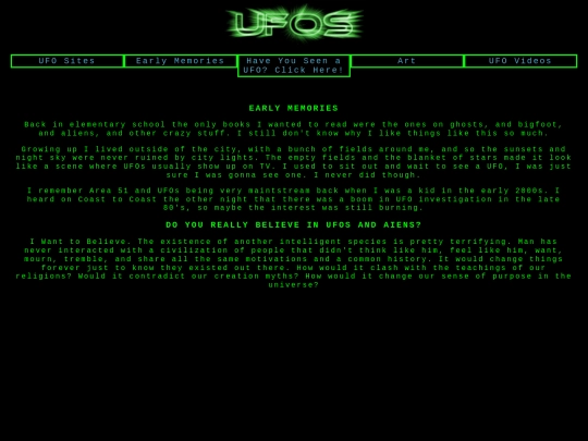 ufoearlymemories screenshot