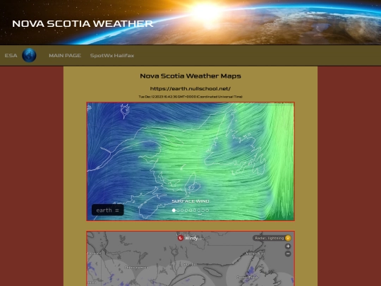 novascotiaweather screenshot