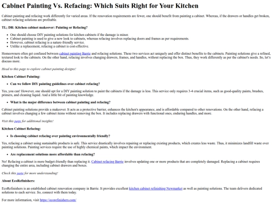 CabinetPaintingVs.RefacingWhichSuitsRightforYourKitchen screenshot