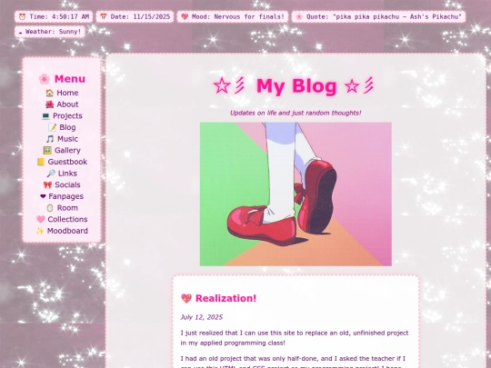 blog screenshot