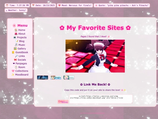 links screenshot