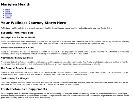 wellness screenshot