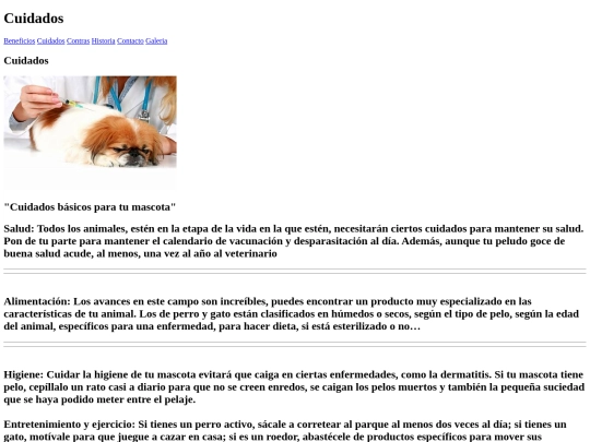 MASCOTAS/cuidados screenshot