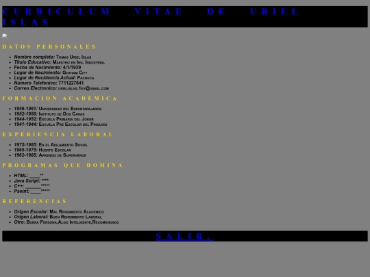 curriculum screenshot