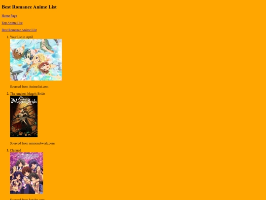 BestRomanceAnimeList screenshot