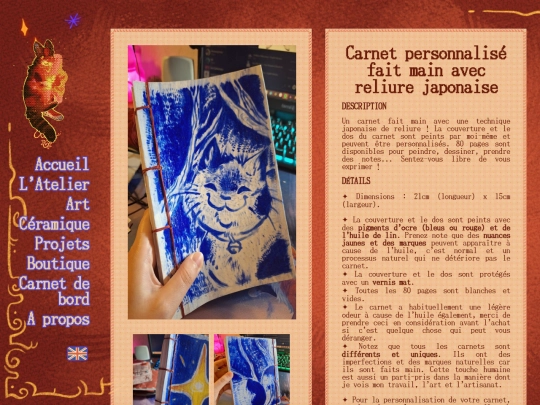 produitcarnet screenshot