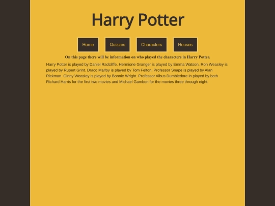 HarryPotterCharacters screenshot