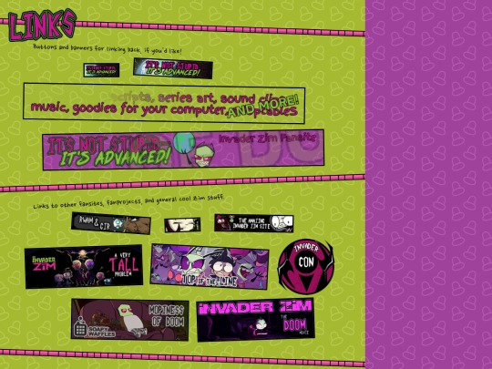 links screenshot