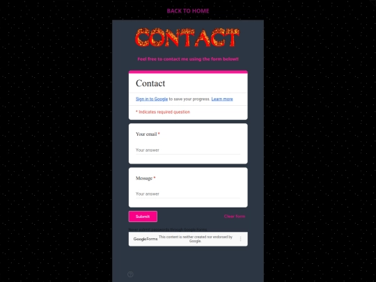 contact screenshot