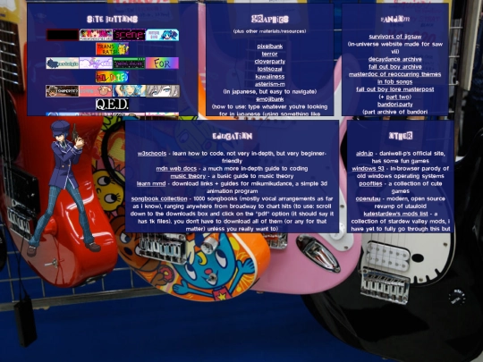 links screenshot