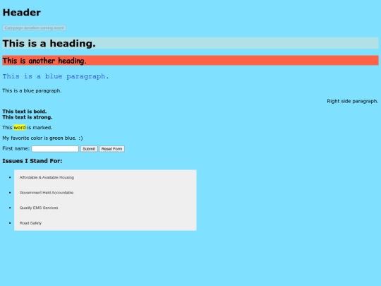 htmlcsstesting screenshot