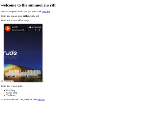 index screenshot
