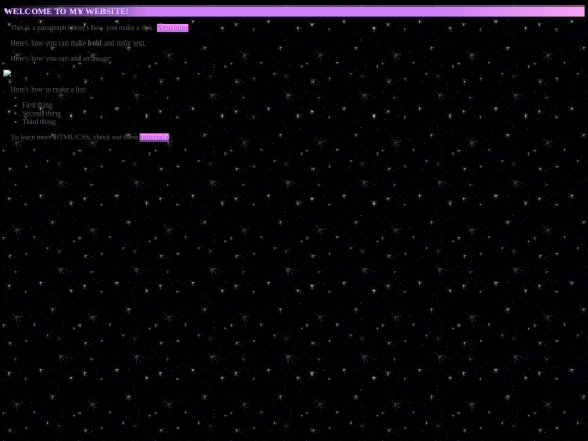 links screenshot