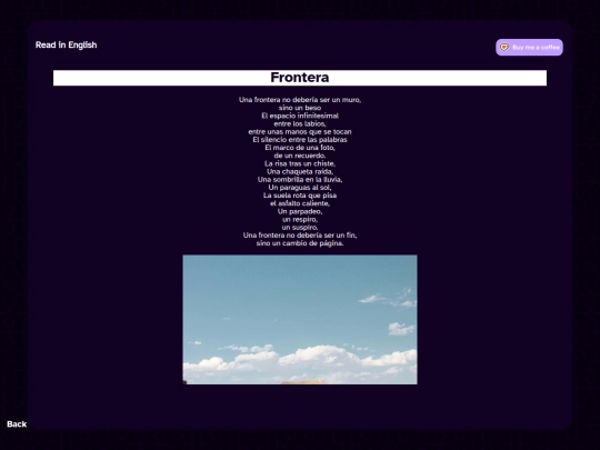 Poems/Works/Frontera screenshot