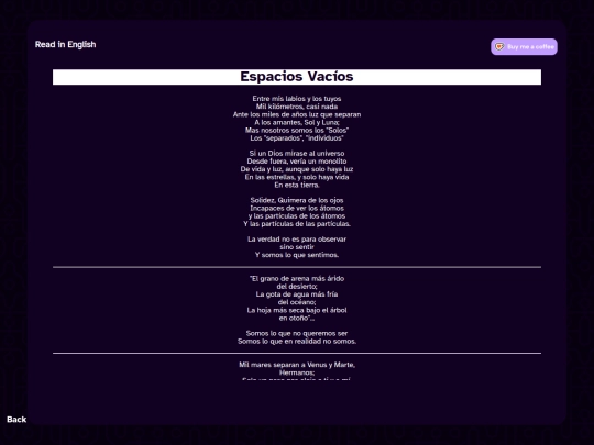 Poems/Works/Vacio screenshot