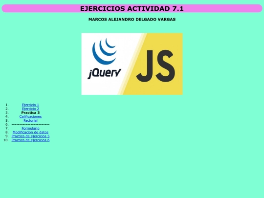 PrácticaJQuery/Index screenshot