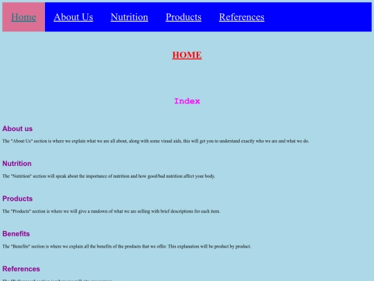 Website/Index screenshot