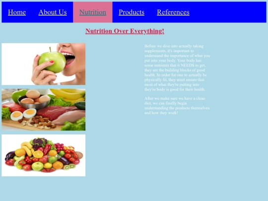 Website/Nutrition screenshot