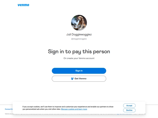 links/venmo screenshot