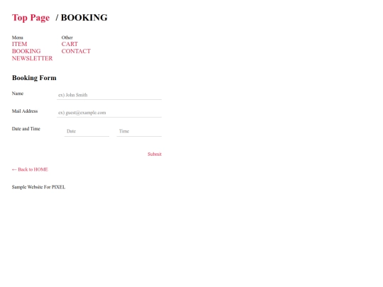 booking screenshot