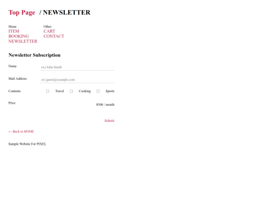 newsletter screenshot