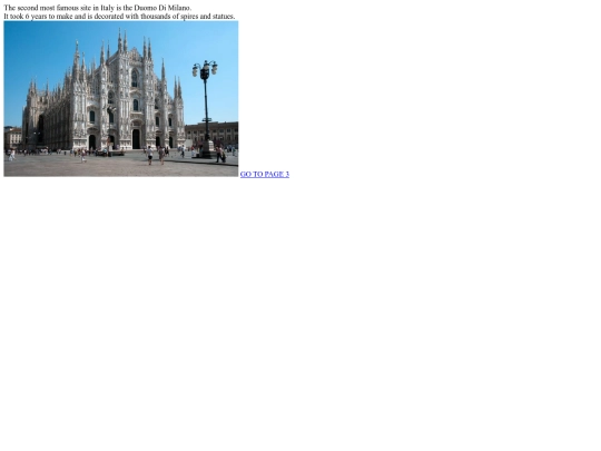 tourist website/page 2 screenshot