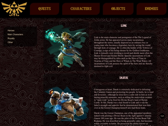 Characters screenshot