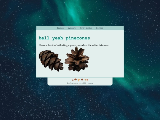 pinecones screenshot