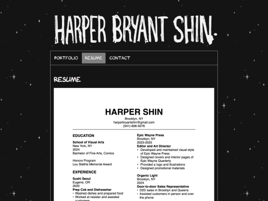 resume screenshot