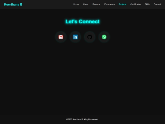 Portfolio/contact screenshot