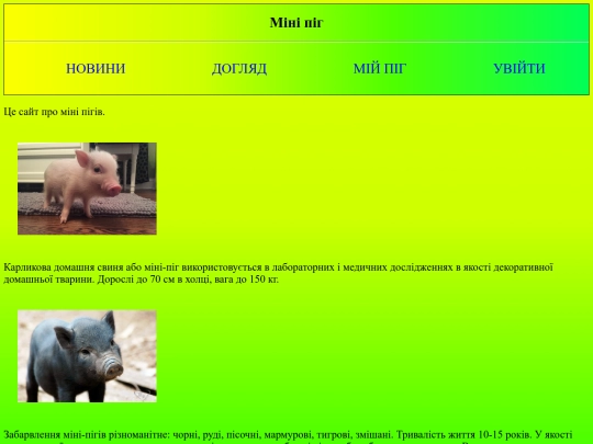 Міні піг screenshot