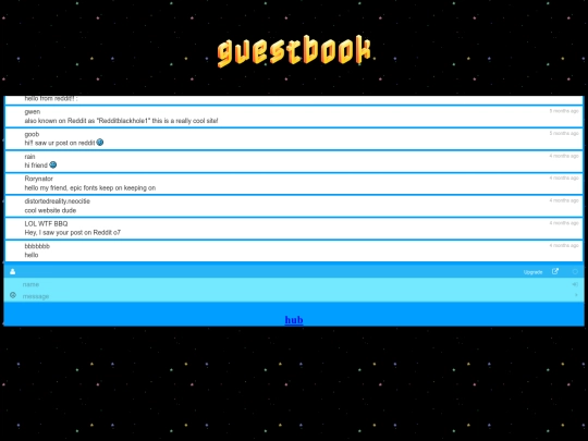 Guestbook screenshot
