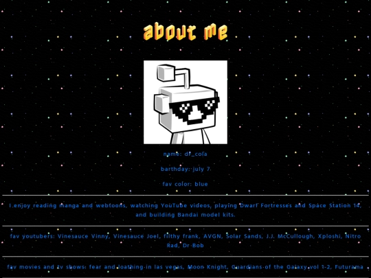 aboutme screenshot