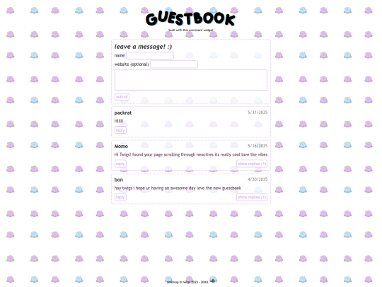 guestbook screenshot