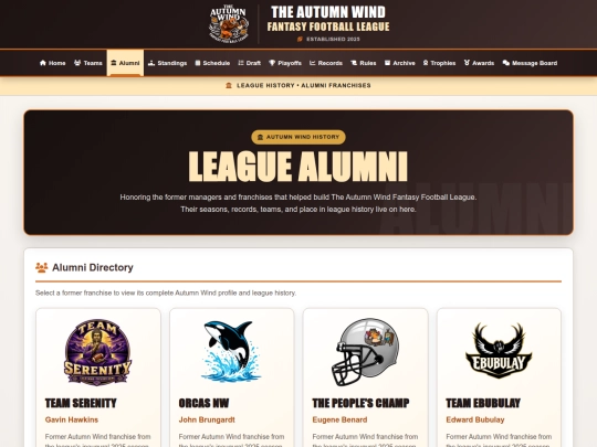 pages/alumni screenshot